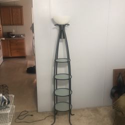 Standing Lamp With Shelves