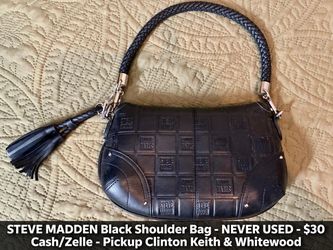 Steve Madden Black Shoulder Bag - NEVER USED - $30 - Braided Tassel