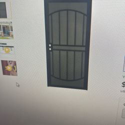32x80 Black Surface Steel Security Door 