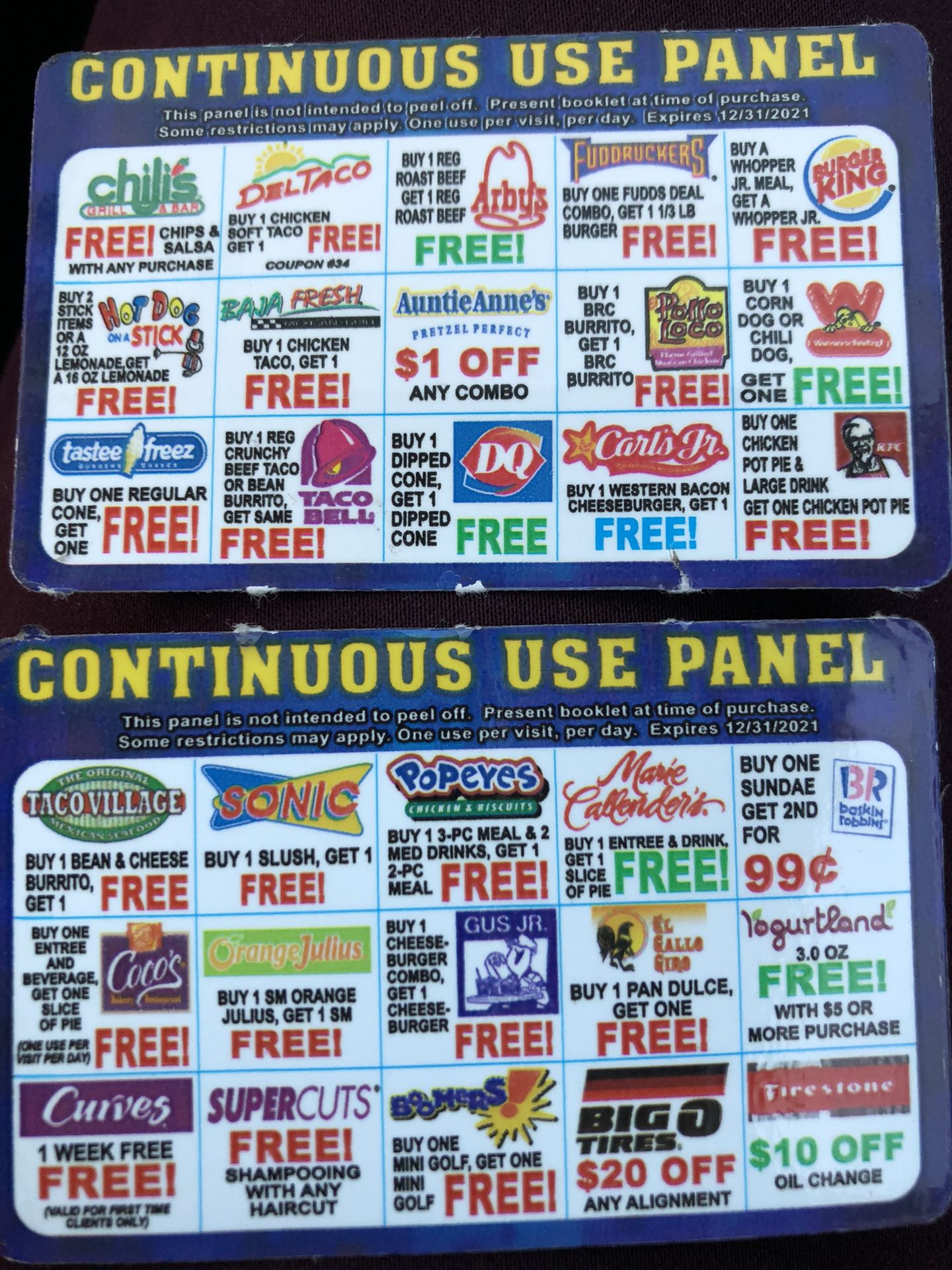 Food discount cards