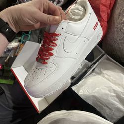 Brand-New Supreme Nike Air Force Ones 