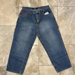 VTG US Polo ASSN Jeans 36x30 Blue Baggy Y2K Skater Cargo Carpenter Wide Leg Jean