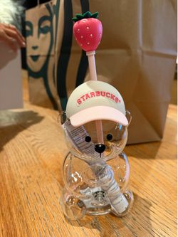 Starbucks, pink bearista bear cup