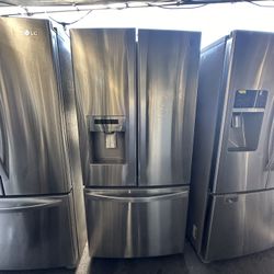 Kenmore French Door Apt Size 33” Stainless Steel Fridge We Deliver And Install👨🏻‍🔧🚚