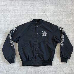 Vintage 1990s Dunbrooke Medalist Master Darts Men’s Black Bomber Zip Up Jacket