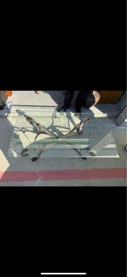 Glass Coffee Table + 2 matching Small Glass Side Tables