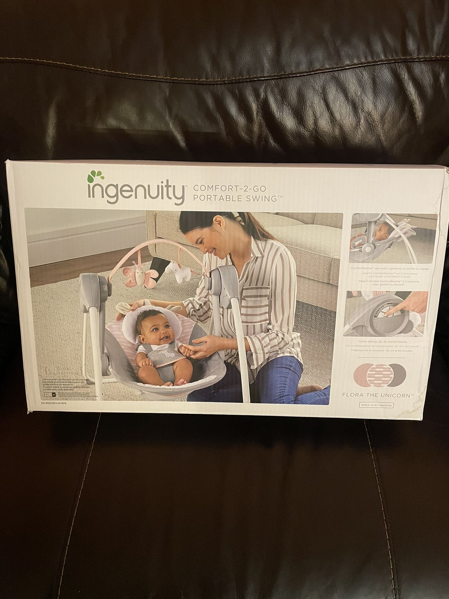 Ingenuity Comfort 2 Go Compact Portable Baby Swing with Music