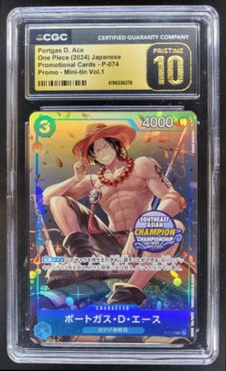 One Piece Portgas D. Ace P-074 CGC Pristine 10
