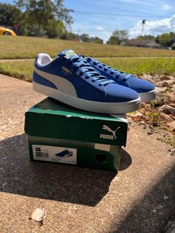 Puma Suede Classic+ Olympian Blue White Shoes Men’s Size 11.5