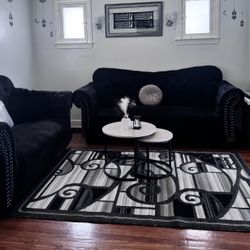 Black Sofa (2 Seat) and (3 Seat)