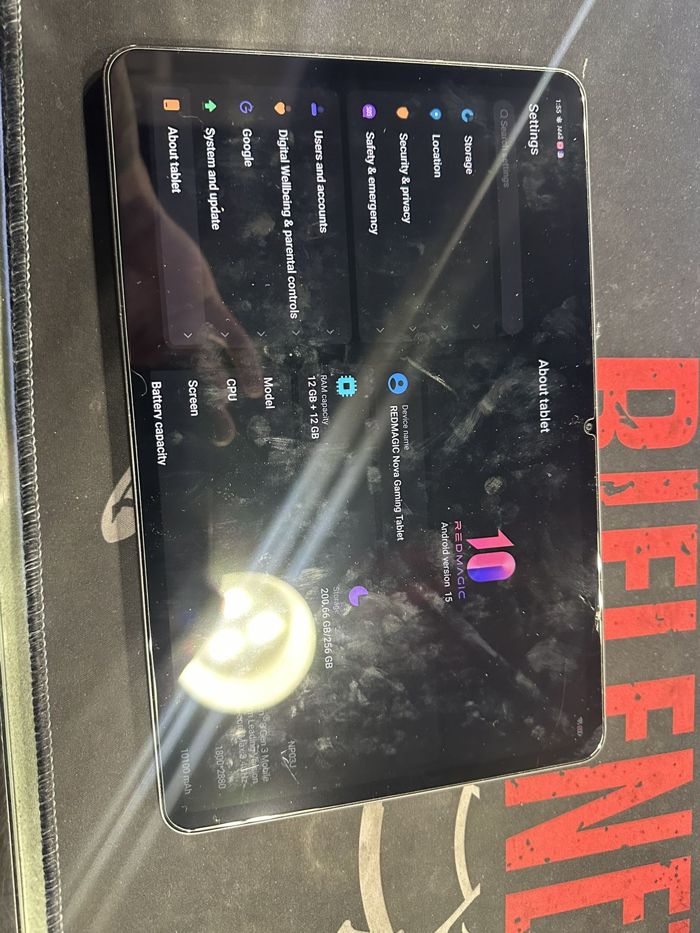 Red Magic gaming Tablet 258gb