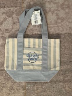 Trader Joe’s blue striped mini tote