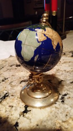 Heavy brass 6-inch Globe paperweight