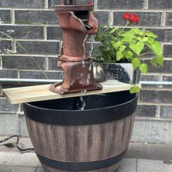 Vintage Water Pump Garden Fountain 