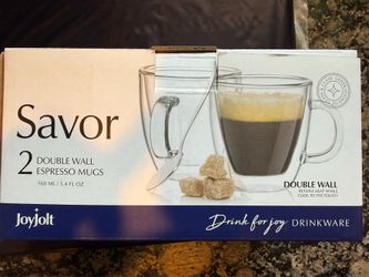 Savor Double Walled Espresso Mugs