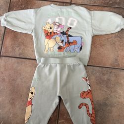 Disney Winnie the Pooh Toddler Sweatshirt & Jogger Set – Size 12 Months
