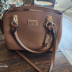 Beautiful Crossbody And Handle Guess Bag, Purse Brand New  Beautiful Neutral Color