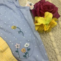 Toddler Girls' 2pc Dot Striped Tank Top and Bike Shorts Set - Just One You" made