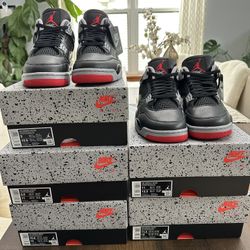 Air Jordan 4 Bred Reimagined Size 9 9.5 11 11.5 Brand New