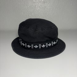 Adidas Originals Black Trefoil Logo Bucket Hat Mens One Size