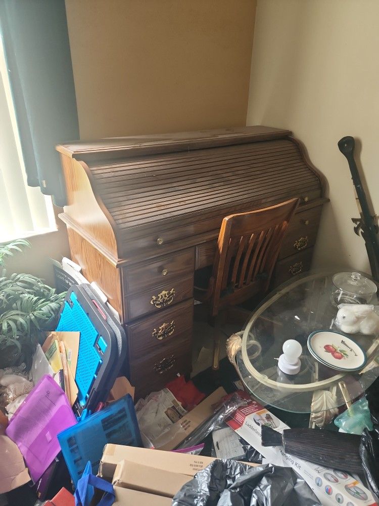 Roll Top Desk - Heavy Wood