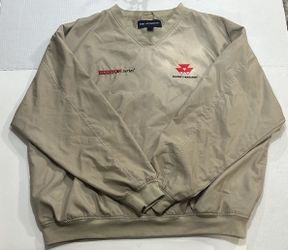 Vintage Harriton Massey Ferguson Distressed Pullover Windbreaker Men XL Tractor