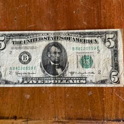 1950 Five Dollar Bill😎