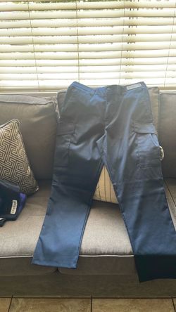 blue cargo work pants 34/30