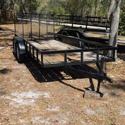 UTILITY TRAILER DOUBLE AXLE 6 1/2 FT x 16 FT