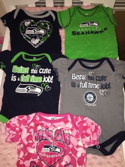 Seattle sports team onsies