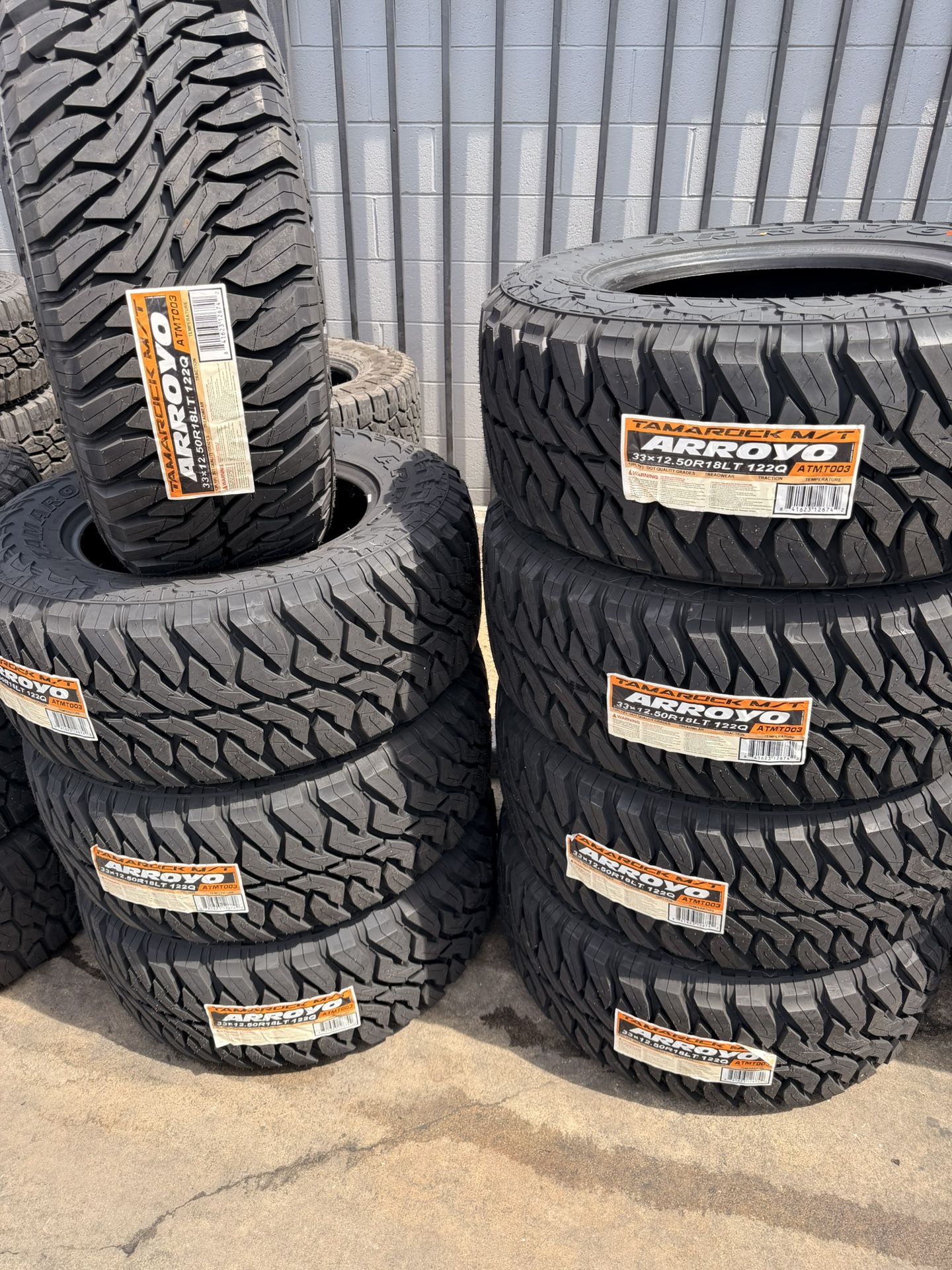 Arroyo Tamarock R/T 33X12.50R18 122Q F (12 Ply) 33x12.50r18 Arroyo Tirws Buenas Con 50.000 Millas De Garantía Las 4