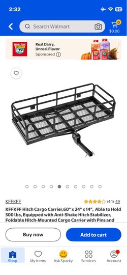Hitch cargo carrier