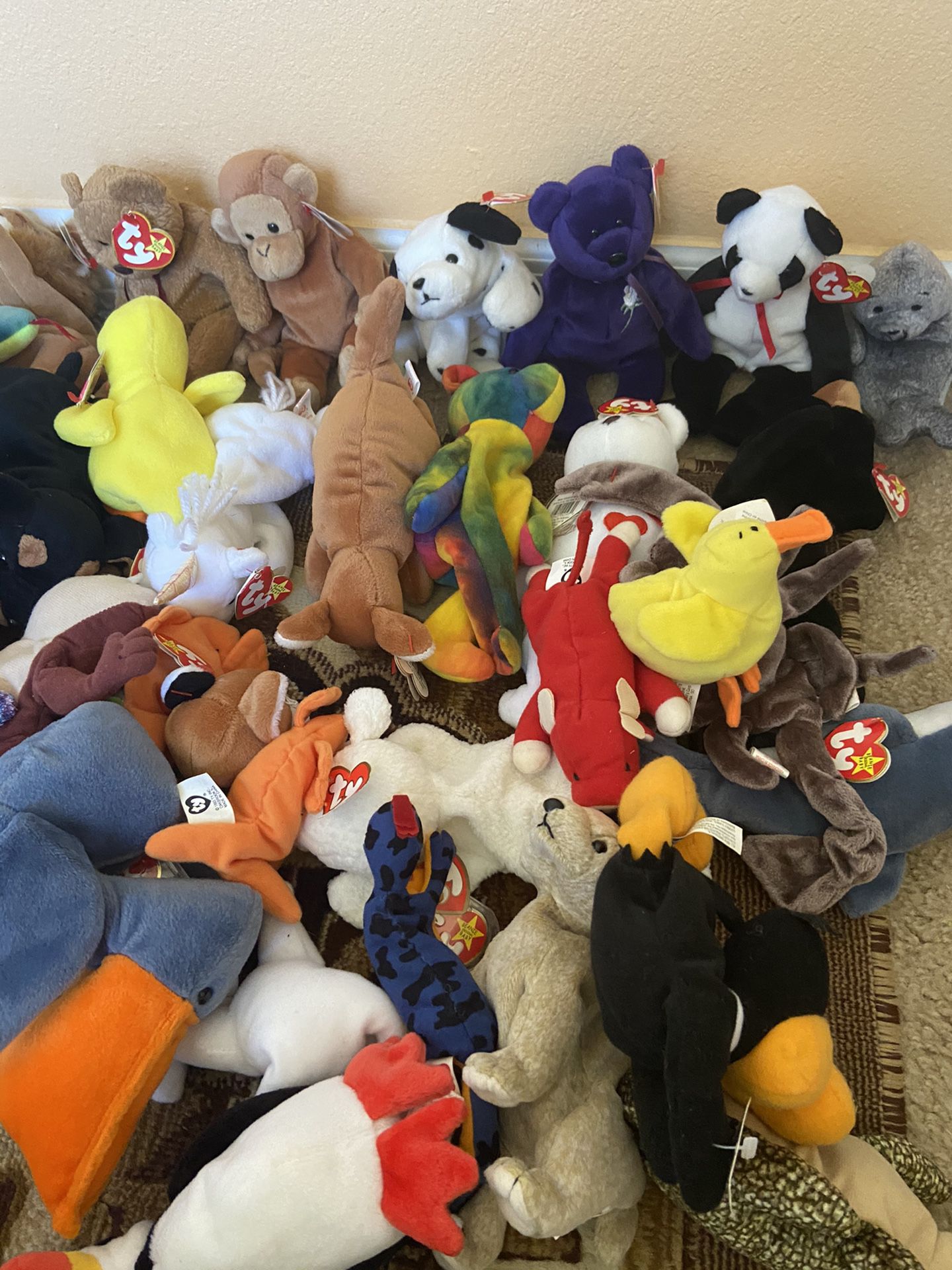Beanie babies lot of 80 pieces