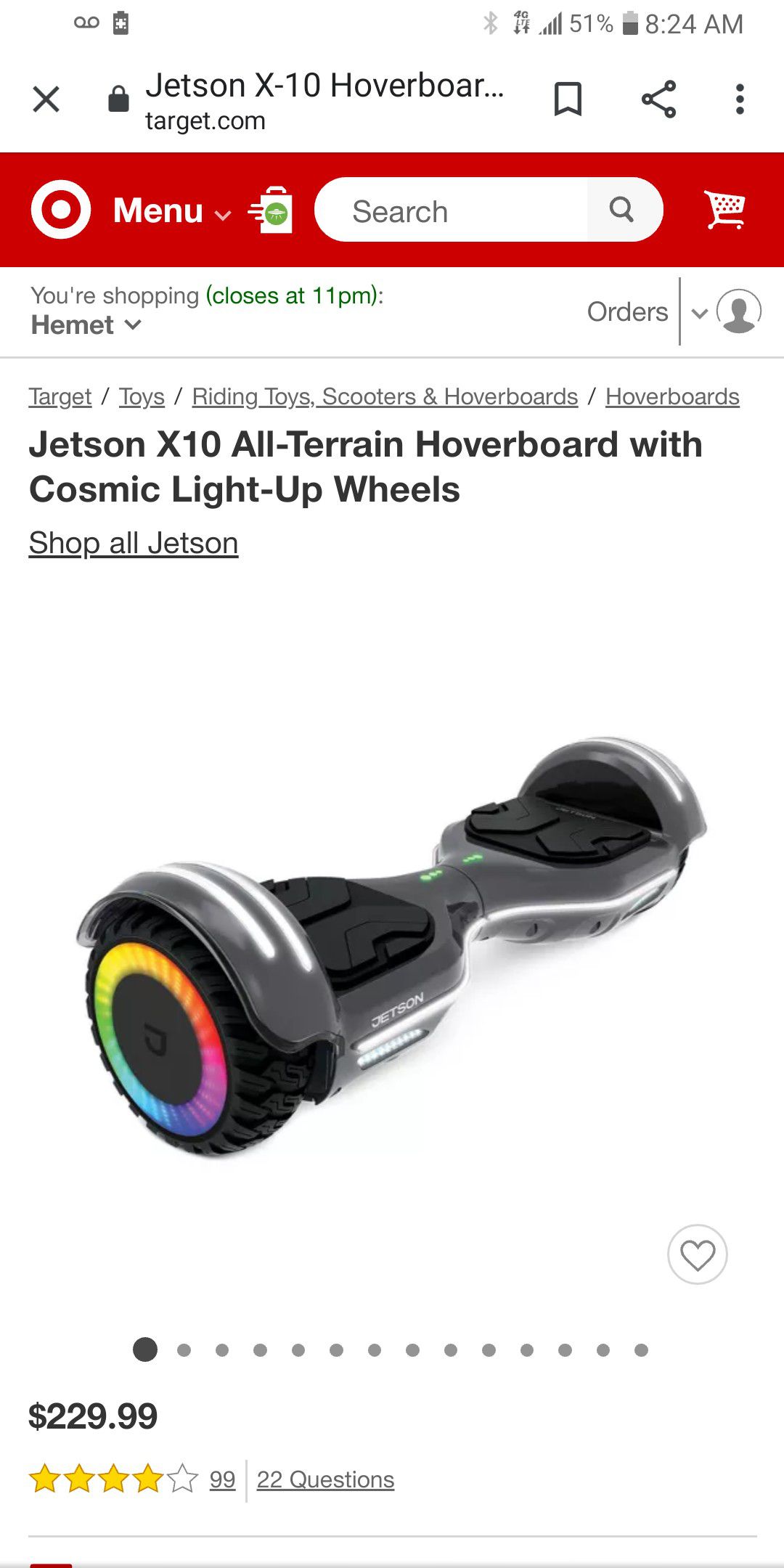 Brand new in box Bluetooth hoverboard in store cost 229$