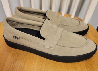 Vans Skate men's Loafer Suede Beige Black Casual Sneakers Sz 11 / NEW
