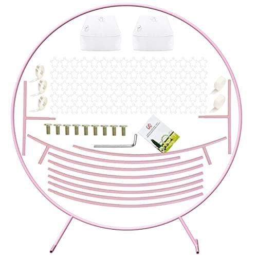 LANGXUN Large Size Metal Round Balloon Arch kit Decoration, for Wedding Birthday Party Decoration, Graduation Decorations and Baby Shower Photo Backgr