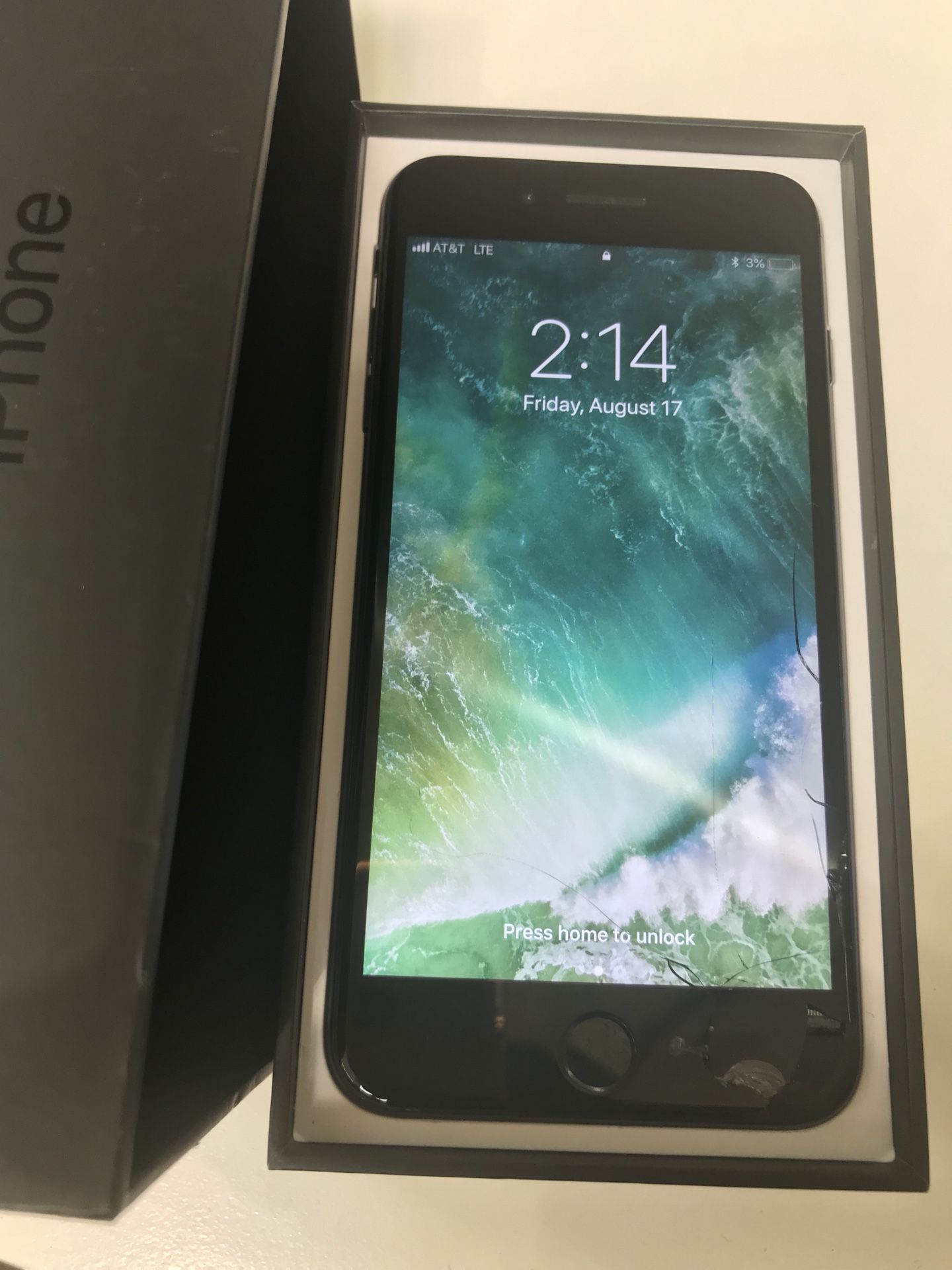 128GB AT&T IPhone 7 Plus Matte Black (Used-Good Condition)
