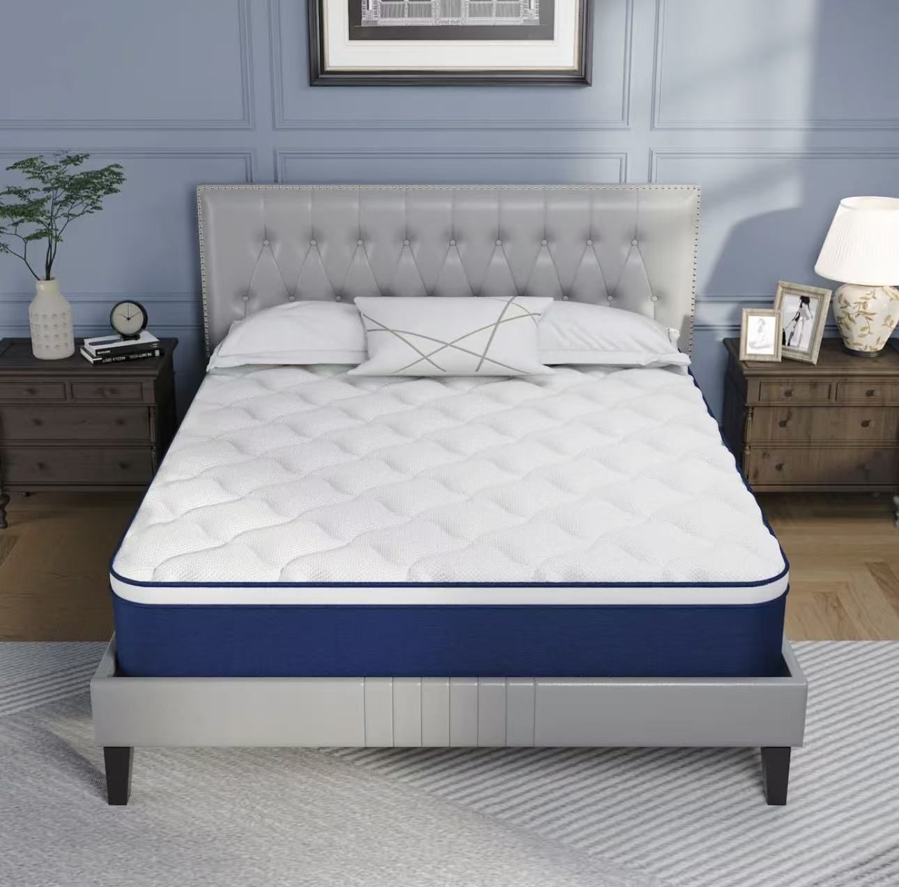 12"Medium Cooling Gel Memory Foam Hybrid Mattress In A Box
