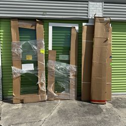 Impact 8ft sliding glass door set with frame 72x96 Simonton