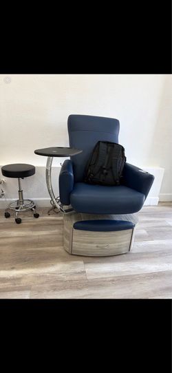 Blue pedicure chair