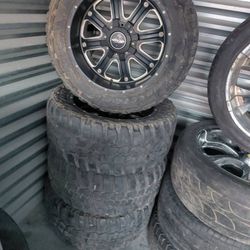 5 Bolt Solid Rims And Tires.