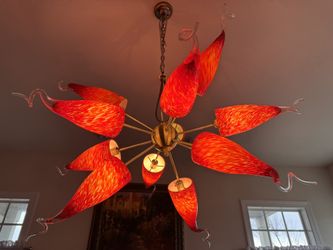 Red Glass Chandelier
