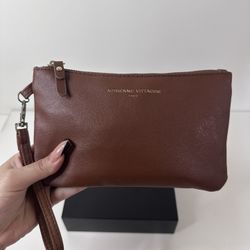 ADRIENNE VITTADINI Wristlet Handbag Women’s Brown Charger Wallet (iPhone)