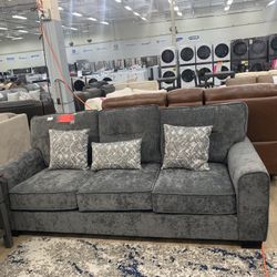Charcoal Fabric Sofa