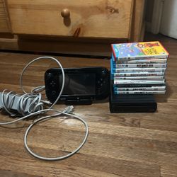 Wii U with 9 games