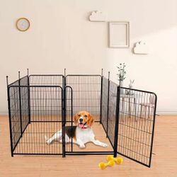 56in Tall Garden Fences, 4.6ft High Fence and Borders for Dogs, 10 Panels Total 22.1Ft Long