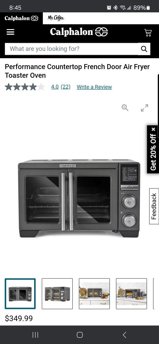 Calphalon Performance Countertop French Door Air Fryer Oven, 11-In-1 Convection Toaster NEW