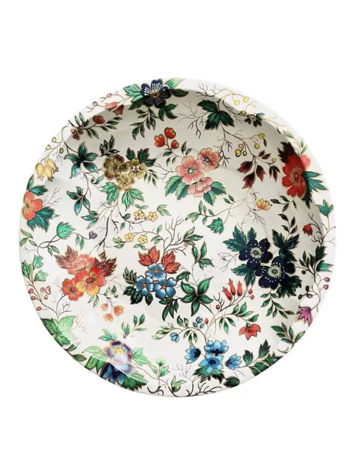 Vintage 1971 Daher Decorated Ware Floral Tin Bowl