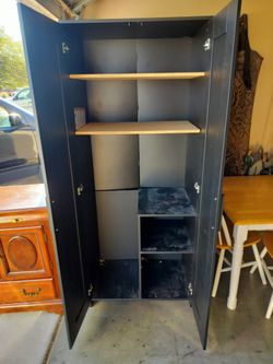 Storage Cabinet/Portable Closet..All Black..76 by 32 by 18