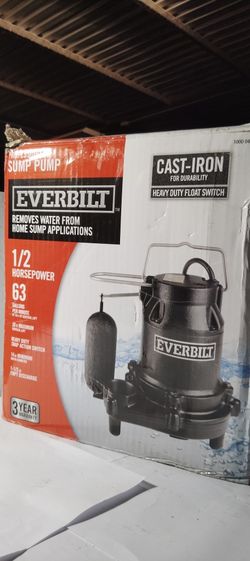 1/2 HP Cast Iron Submersible Sump Pump